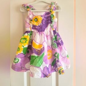 Lilac floral ruffle dress